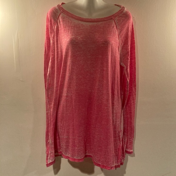 Calvin Klein Performance Large L Hot Pink Full Sleeve workout top long sleeve - Picture 1 of 6